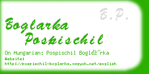 boglarka pospischil business card